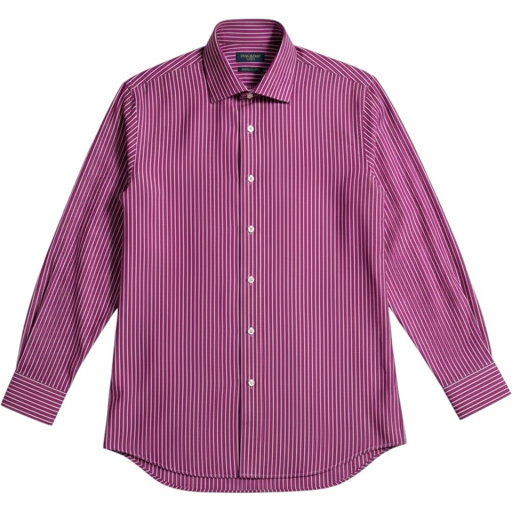 Tommy Hilfiger Button Down Men 16 32-33‎ Purple Striped Excellent Slim Fit Shirt